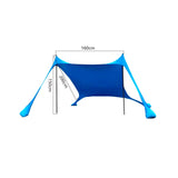 NNEOBA Portable Beach Tent Sun Shelter Windproof Camping Canopy Blue