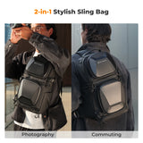NNEOBA 10L Hardshell Camera Sling Bag Grey
