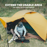 NNEOBA Petrel Ultralight Folding Camping Table 2PCS Portable Aluminum Desk Black