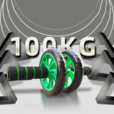 NNEOBA Double-Wheeled Ab Roller Non-Slip Muscle Trainer Green
