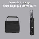 NNEOBA Portable Folding Camping Table Iron Table Black