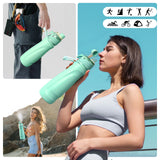NNEOBA 750ML Spray Water Bottle Green