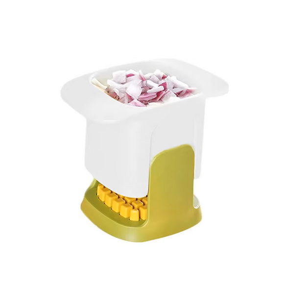 NNEOBA Multifunctional Vegetable Chopper – Onion Dicer & French Fries Slicer Kitchen Tool (White)