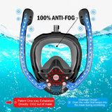 NNEOBA 180° Panoramic View Snorkeling Mask with Silicone Dry Top