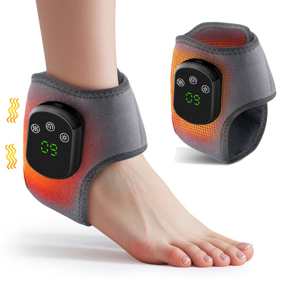 NNEOBA Ankle Heating Pad Vibration Massage Grey