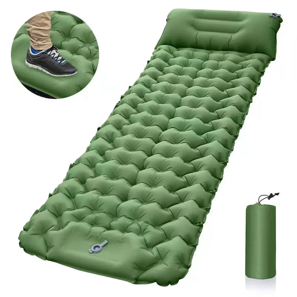 NNEOBA Outdoor Inflatable Sleeping Pad with Pillows - Ultralight Camping Mat