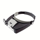 LED Head-Mounted Magnifying Glass – Adjustable Dual Lens Magnifier for Reading, Jewelry Repair & Crafts