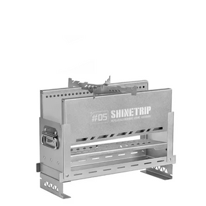 NNEOBA Foldable Secondary-Burn Camping Stove Silver