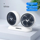 NNEOBA USB Dual Head Cooling Fan with Independent Switch
