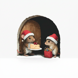 Cute Christmas Small Mouse Wall Sticker