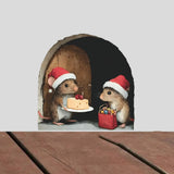 Cute Christmas Small Mouse Wall Sticker