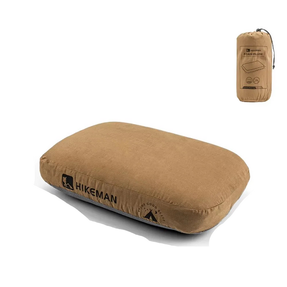 NNEOBA Soft Slow Rebound Memory Foam Pillow Camping Coffee Brown