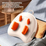 NNEOBA Wireless Electric Shiatsu Massage Pillow Rechargeable Heating Massager Orange