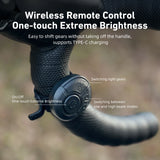 NNEOBA Ultra-Bright 1600 Lumen Bike Headlight Remote White