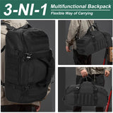 NNEOBA 3-in-1 Travel Duffel Bag Convertible Black