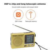 NNEOBA Full Band Portable Mini Pocket Radio Gold