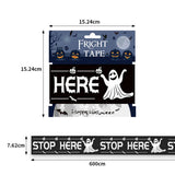 Halloween Warning Line Decoration Tape – Danger Warning Signs for Windows, Walls & Haunted House Party Décor