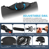 NNEOBA Bike Helmet with Front And Rear Rechargeable LED Lights Matte Black
