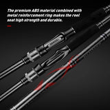 NNEOBA Inshore Spinning Fishing Rod Long Casting Carbon Rod Black