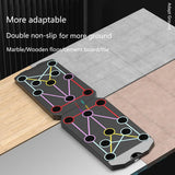 NNEOBA Folding Push-Up Board with Resistance Bands Black