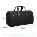 NNEOBA Convertible Garment Duffel Bag Travel Black