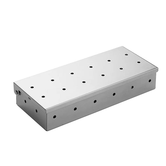 NNEOBA Smoker Box for Wood Chips Silver