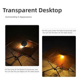 NNEOBA Transparent Tactical Camping Table Black