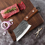 NNEOBA Hand-Forged Cleaver Boning Knife Brown
