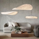 NNEOBA Silk Fabric Tense LED Ceiling Chandelier - Remote Control Dimmable Pendant Hanging Lamp