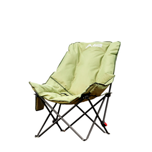 NNEOBA High-Back Moon Chair with Hollow Cotton Padding Green