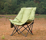 NNEOBA High-Back Moon Chair with Hollow Cotton Padding Green