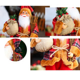 4Pcs Christmas Santa Claus Plush Doll Set Battery-Powered