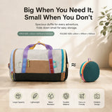 Color-Blocked Travel Duffel Bag