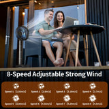 NNEOBA 20000mAh Portable Folding Fan with Remote