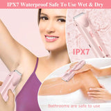 NNEOBA 2 in 1 Electric Bikini Trimmer & Facial Shaver Waterproof Pink