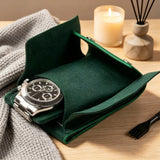 Portable PU Leather Watch Travel Case – Dustproof Watch Storage Pouch with Soft Flannel Lining
