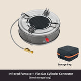NNEOBA 4000W Camping Gas Stove Foldable High-Power Windproof Silver