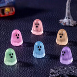 10 Pcs Luminous Ghost Figures – Glow-in-the-Dark Mini Halloween Decorations for Home, Garden & Miniature Landscapes