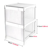 NNEOBA 8-Layer Foldable Shoe Rack Organizer - Space-Saving Wall Corner Storage (White)