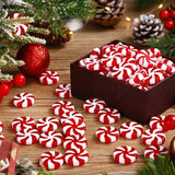 Acrylic Christmas Candy Ornaments 50pcs Peppermint Sweet