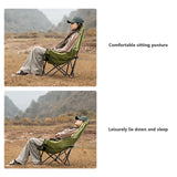 NNEOBA High-Back Moon Chair with Hollow Cotton Padding Green