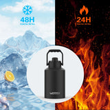NNEOBA 2.57L Thermos Bottle with Bag Black