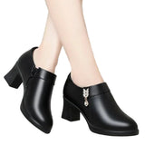 Women's Pointed-Toe Chunky Heel Pumps