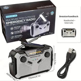 NNEOBA Solar Emergency Radio 4000mAh Grey