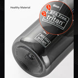 NNEOBA 1000ML Tritan Water Bottle with Straw Black