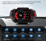 NNEOBA Car Speedometer Head Up Display HUD GPS OBD2 Slope Met Black