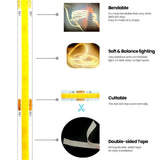 NNEOBA USB-Powered High-Density COB LED Light Strip