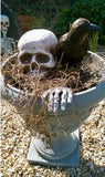 Halloween Skeleton Stakes with Skull Head & Movable Hand Arms