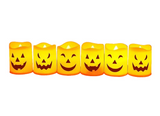 6-Piece Halloween LED Candle Lights – Battery-Powered