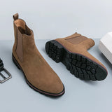 Men's Suede Chelsea Ankle Boots